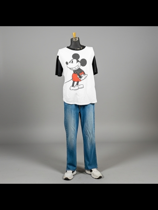 Disney Other - Vintage Unisex Disney White &Black Short Sleeve Mickey Graphic Tee Size M (Mens)